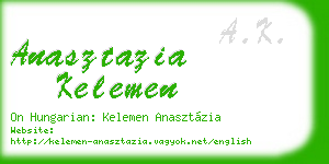 anasztazia kelemen business card